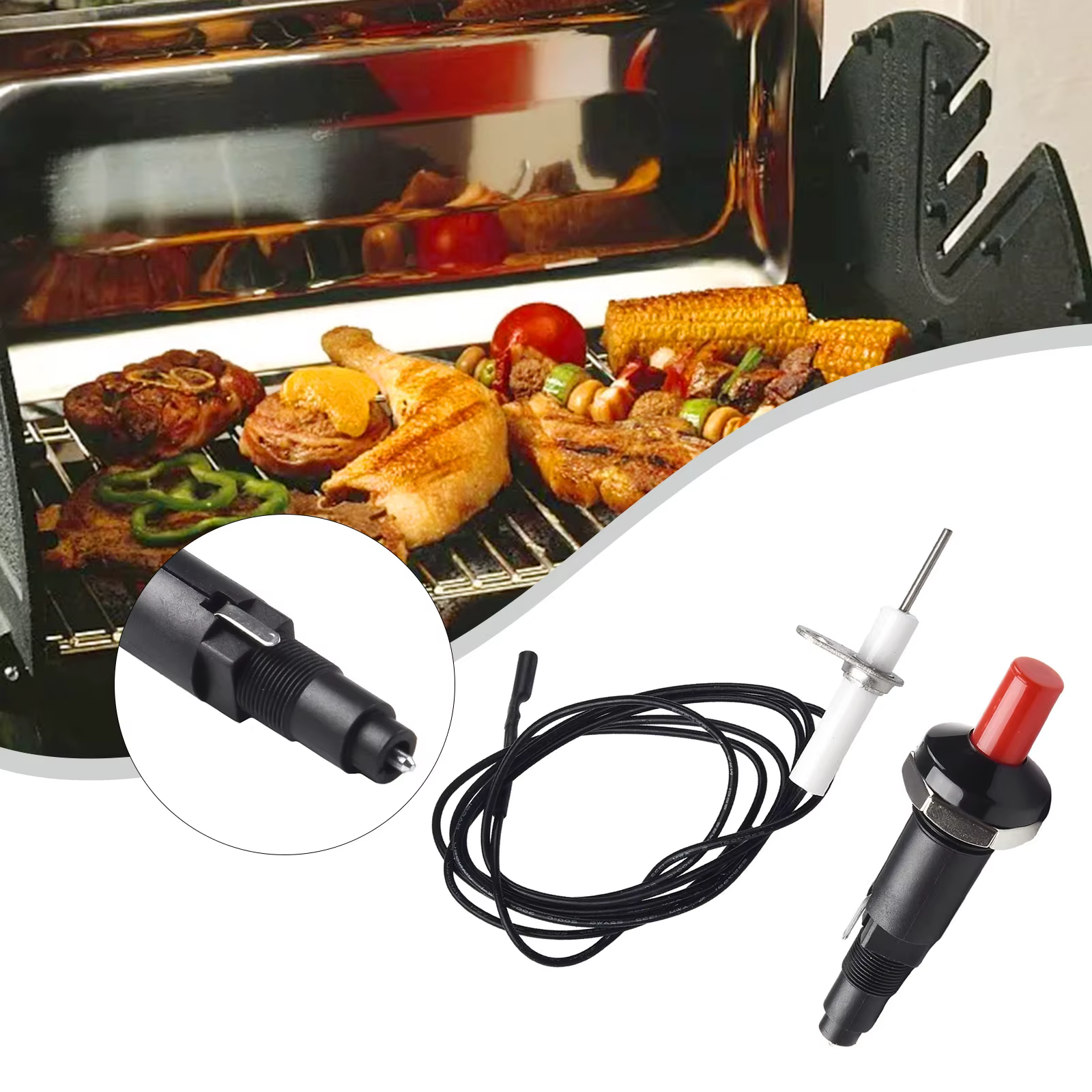 Allumage piézo-électrique 18KV 3PF 5-6mm, fours de Camping, bouton poussoir Portable avec câble, Ter