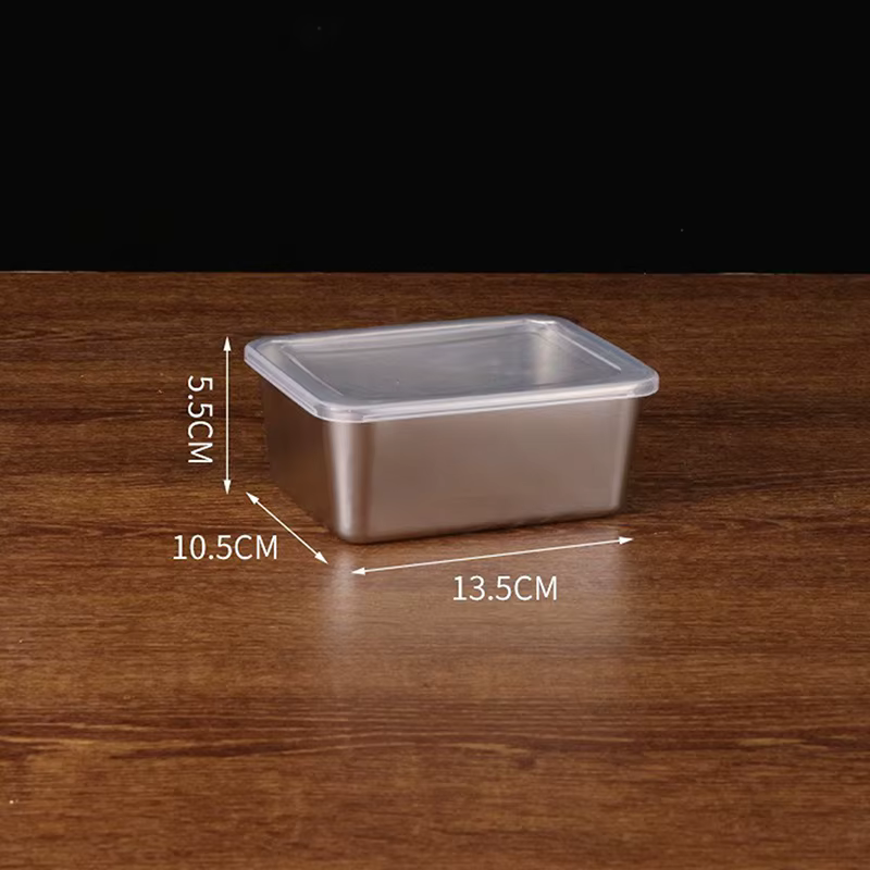 Boîte de stockage de viande de réfrigérateur d'acier inoxydable, stockage de nourriture, beaucoup av