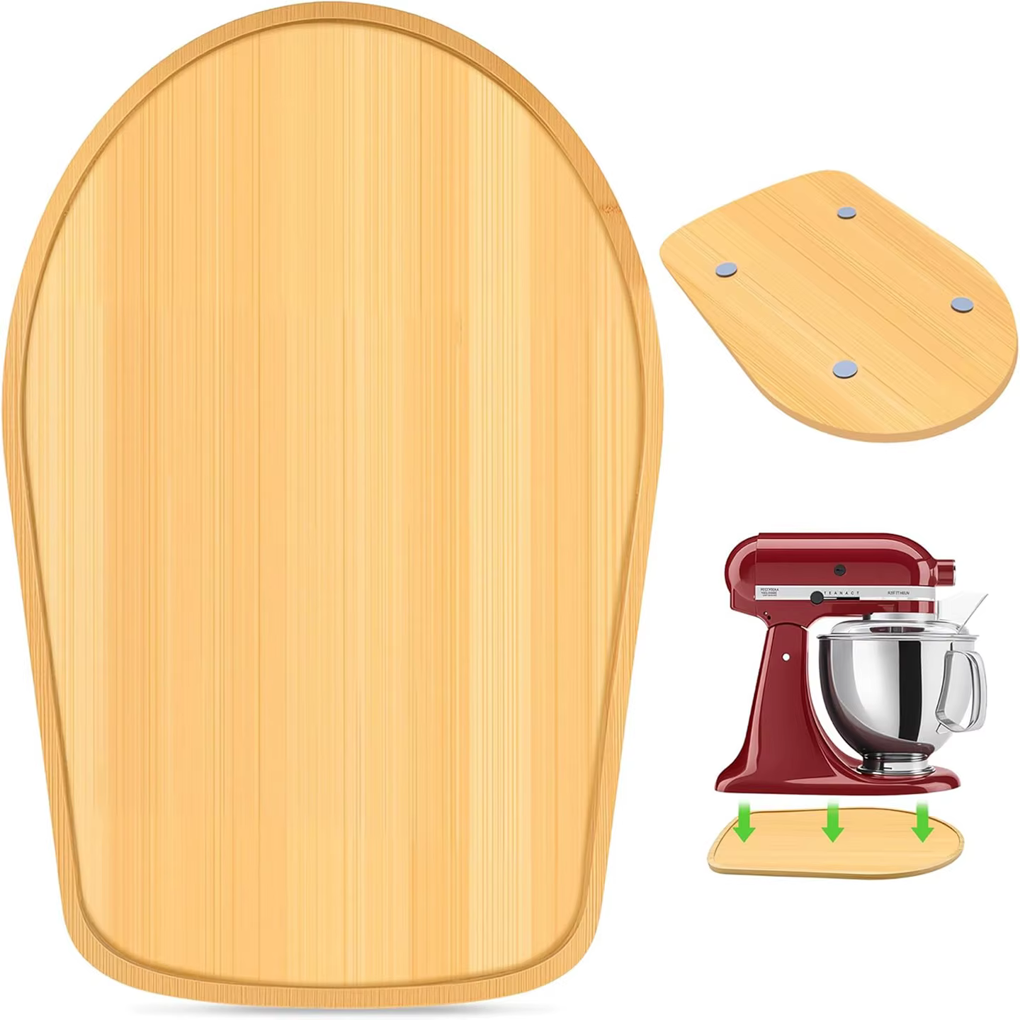 Curseur de mélangeur en bambou pour batteur sur socle à tête inclinable KitchenAid 4.5-5 Qt, tapis c