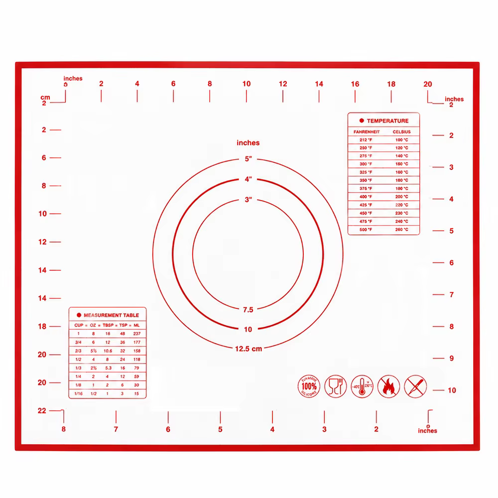 UNTIOR 1 pièces tapis de cuisson en Silicone tapis de pétrissage tapis de pâte Pizza gâteau pâte fab
