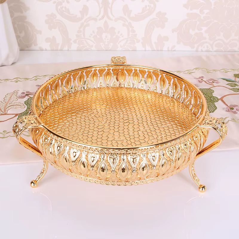 Assiette de fruits vintage pour la maison, panier de rangement rond, gâteau aux fruits, assiette ali