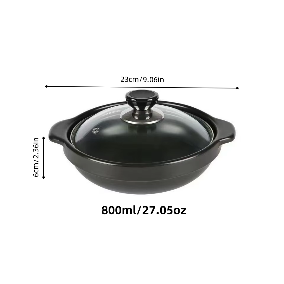 1 pot en argile céramique avec couvercle-pot en argile de qualité restaurant de style asiatique trad