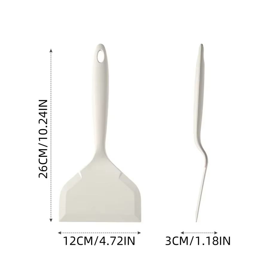 Spatule en silicone résistante à la chaleur, poêle antiadhésive de qualité alimentaire pour la maiso