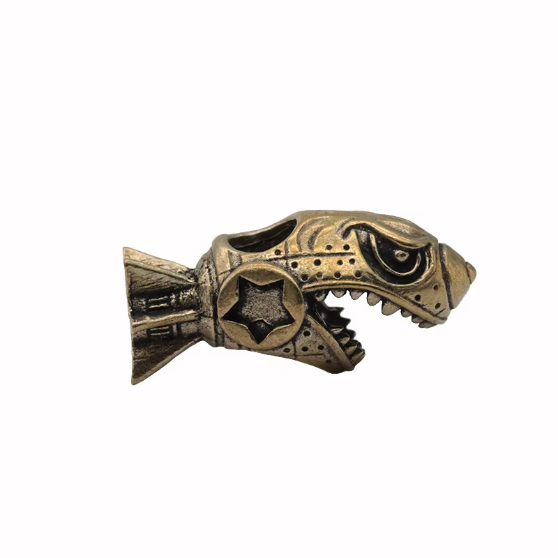 Tibin Missile couteau en laiton perle Punk EDC extérieur bricolage paracorde tissé lanière pendentif