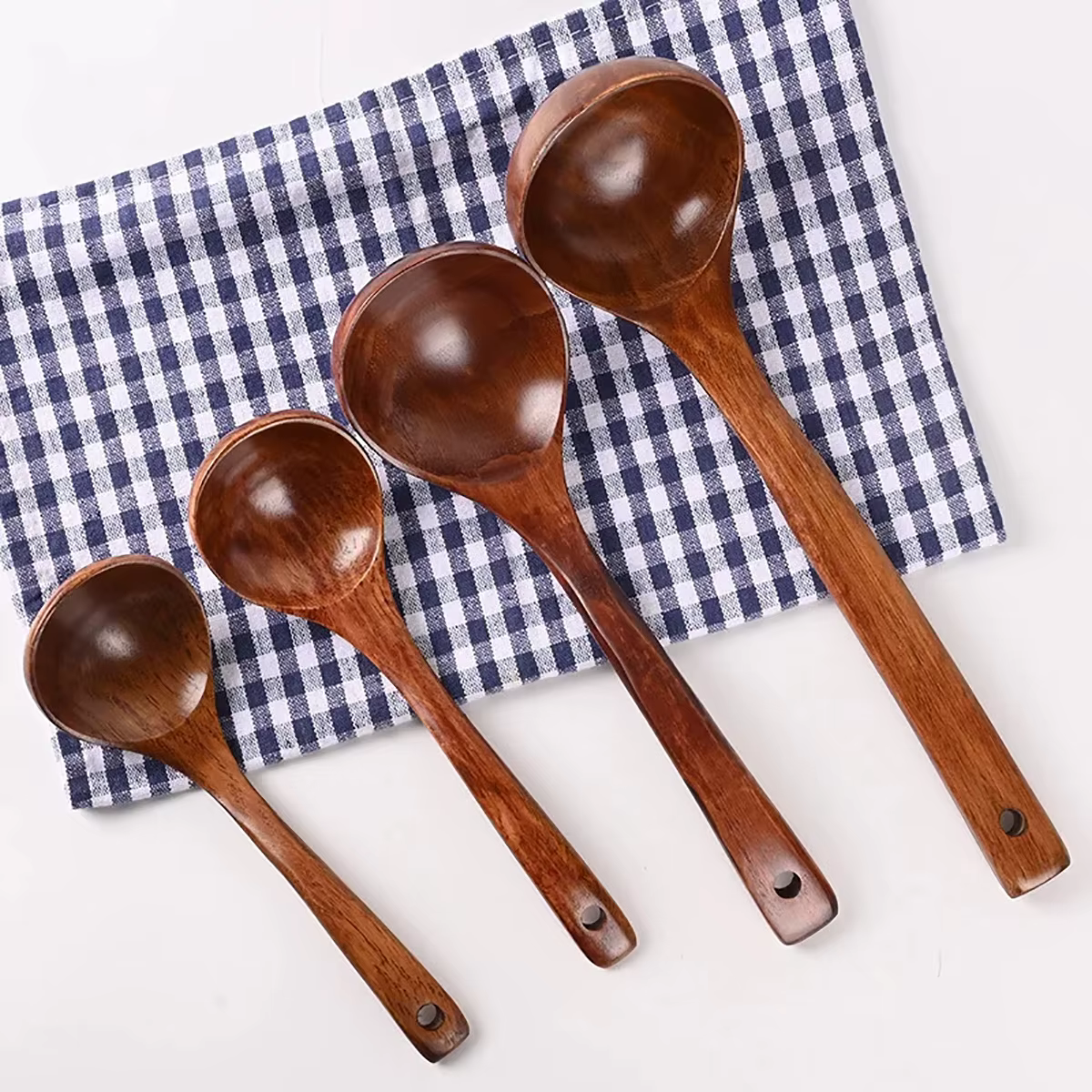 Komu-Louche à soupe en bois, cuillère en bois, Ustensiles de cuisine, Couverts de cuisine, Fournitur
