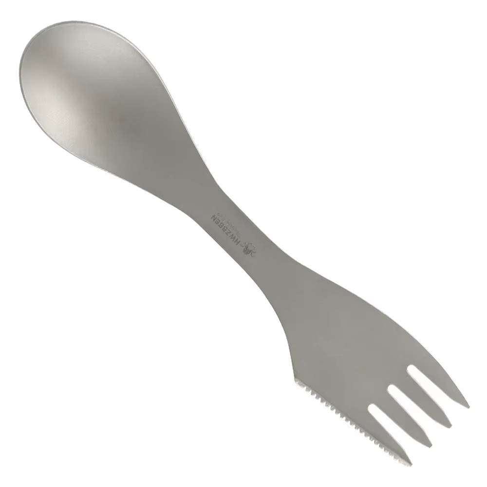 Ti Spork-Cuillère de camping 3 en 1, coupe-fourchette, ChlorOutdoor Britware pour le camping, la ran