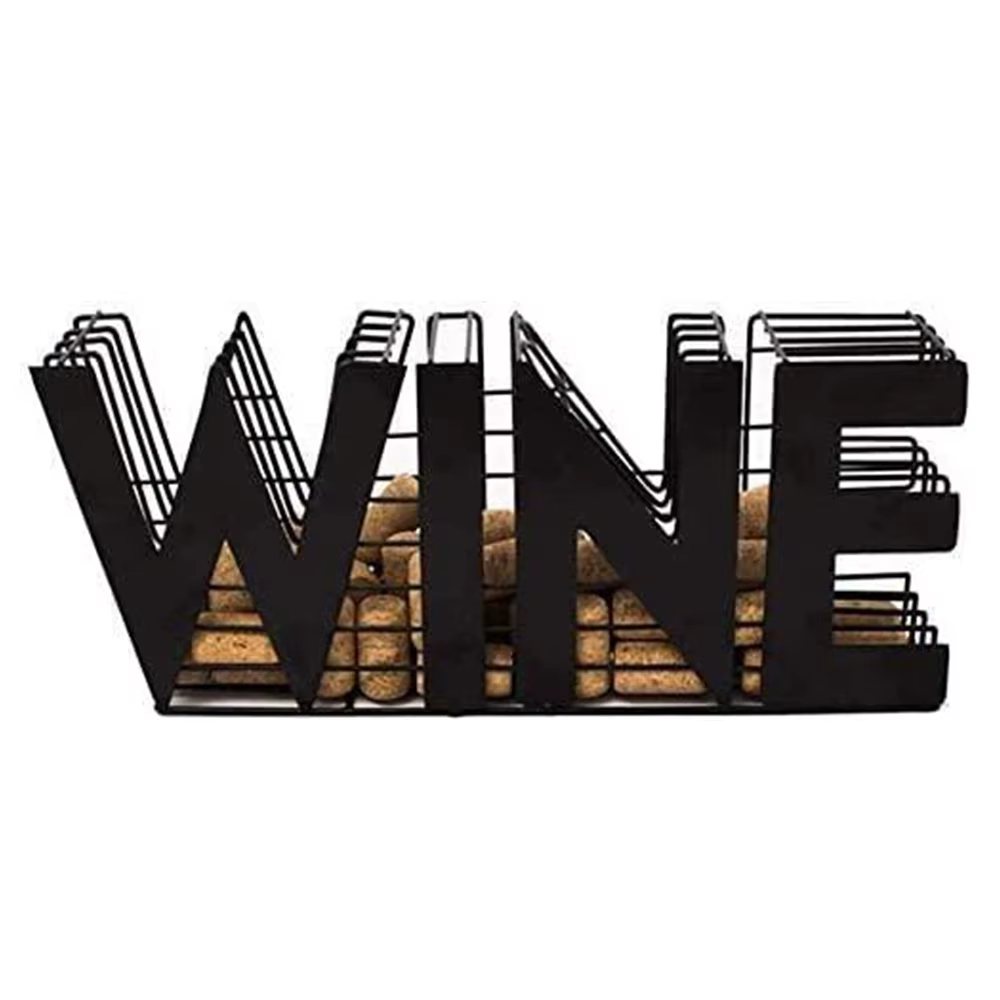 Porte-bouchon à vin rouge moderne, longueur de 13.5 pouces, support d'endurance, rangement pour comp