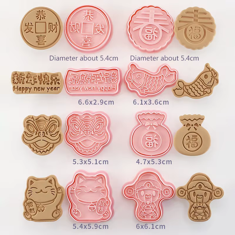 Anpanman-Moules à strass en plastique, ensemble de 8 pièces, outils de cuisson, décoration de pâtiss
