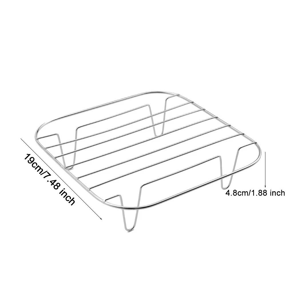 Support de friteuse à Air pour Ninja, double support de grillades rectangulaire en acier inoxydable,