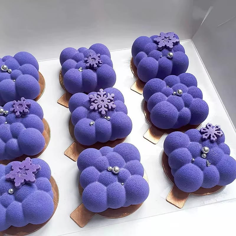 Moule à pâtisserie en Silicone, 6 cavités, nuage 3D, Dessert, Mousse, gâteaux, pour la cuisson, bric