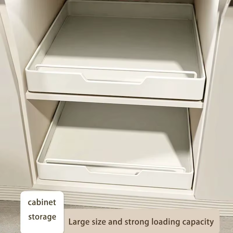 Nouveau support de rangement de cuisine avec Rails coulissants, Type tiroir de cuisine coulissant, p