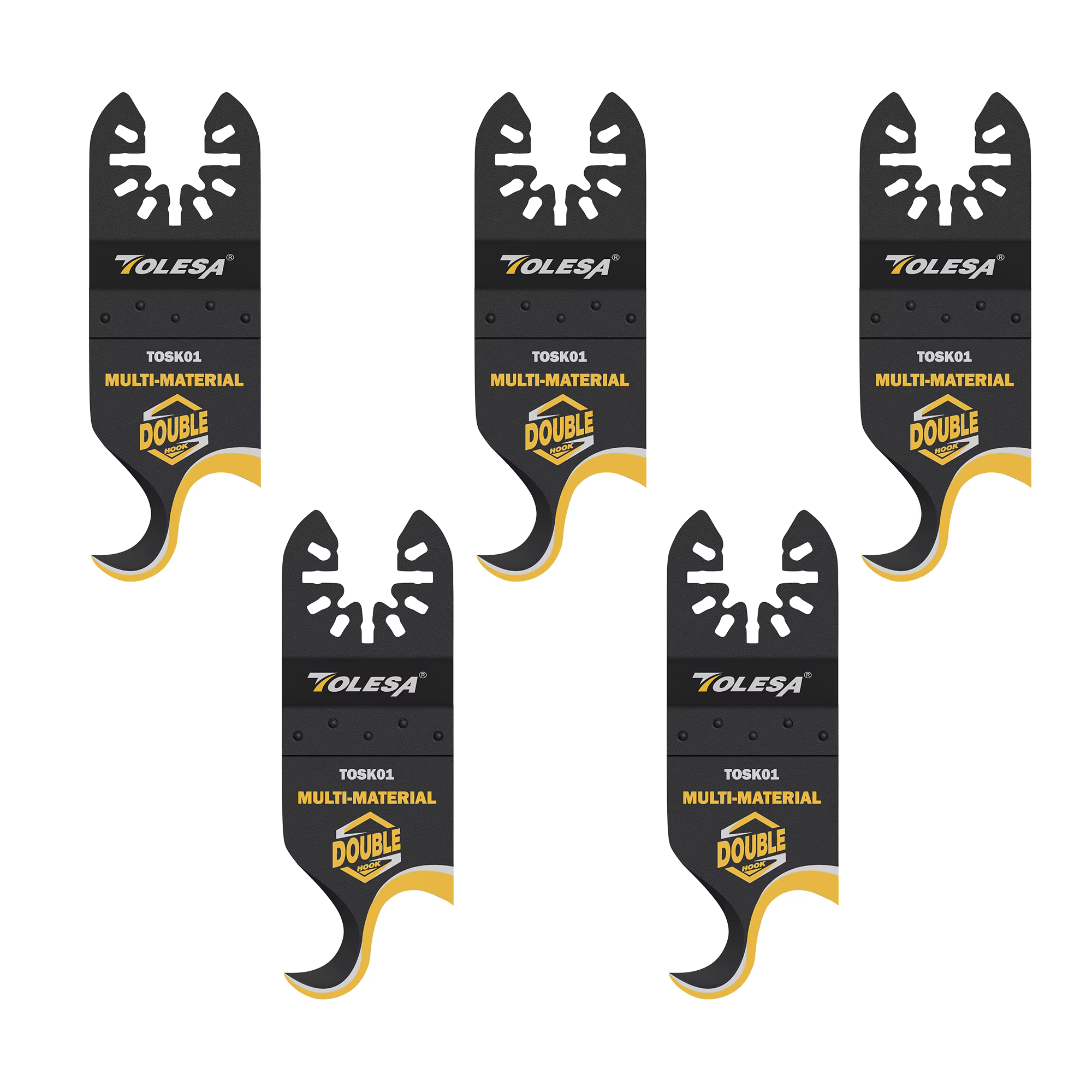 TOLESA 5 pièces lame de couteau à crochet multi-outils oscillant, lames de scie multi-outils pour co