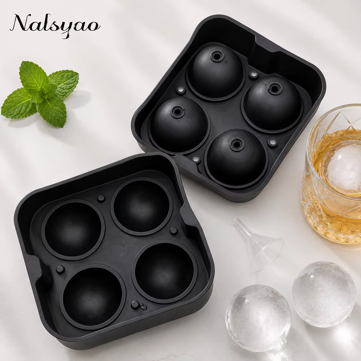 Machine à boules de glace en Silicone, grande sphère ronde 3D, boules hautes, plateau de moule Cube 