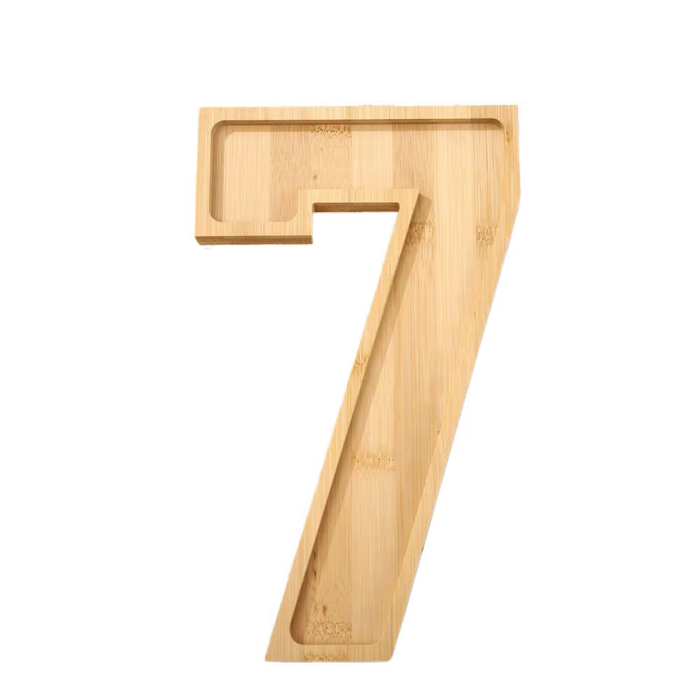 Grande plaque à chiffres en bois à remplir, pratique, pour servir, décoratif, pour anniversaire de b