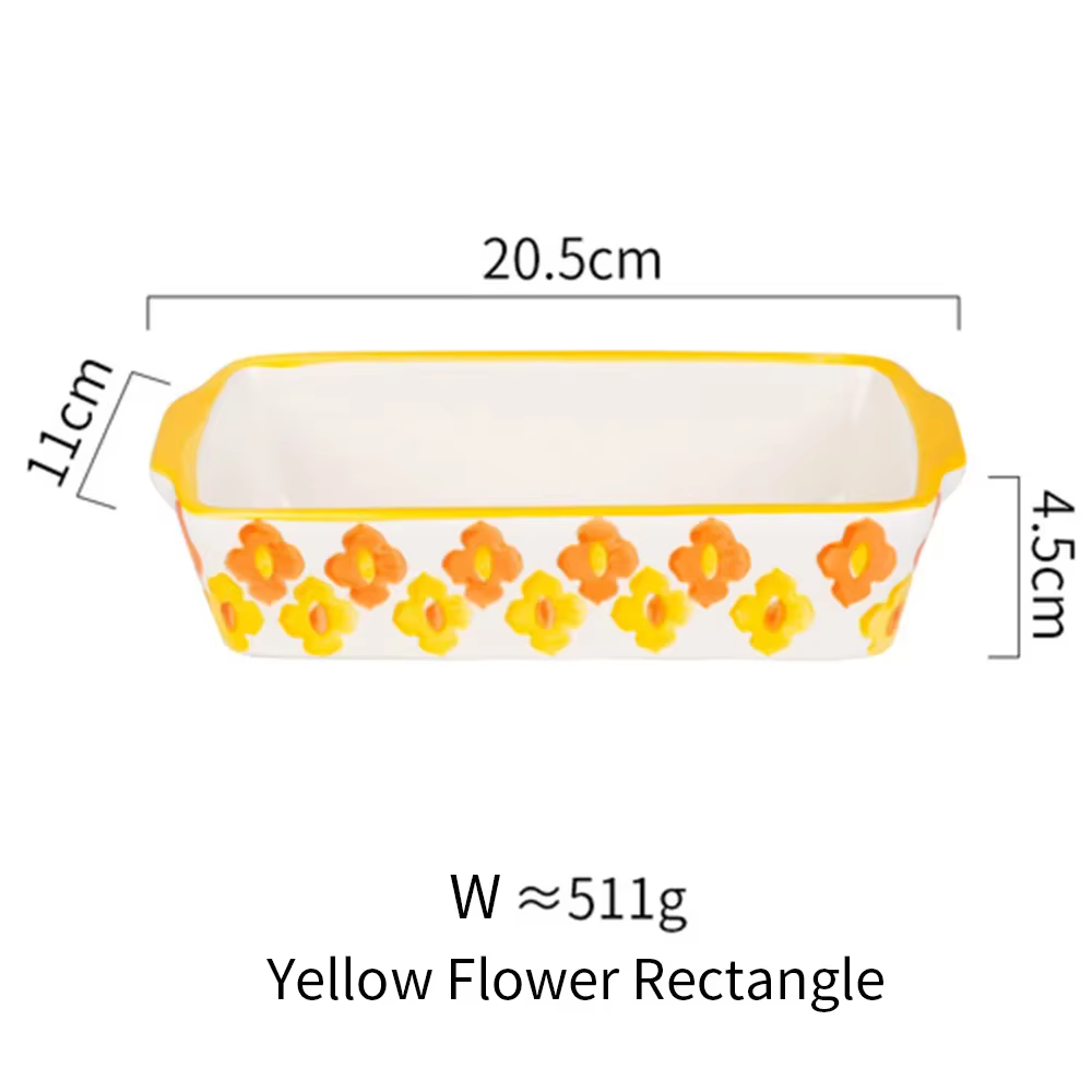 Pio de cuisson rectangulaire en céramique avec poignée, poêle à rôtir et à lasagne, outil de cuisine