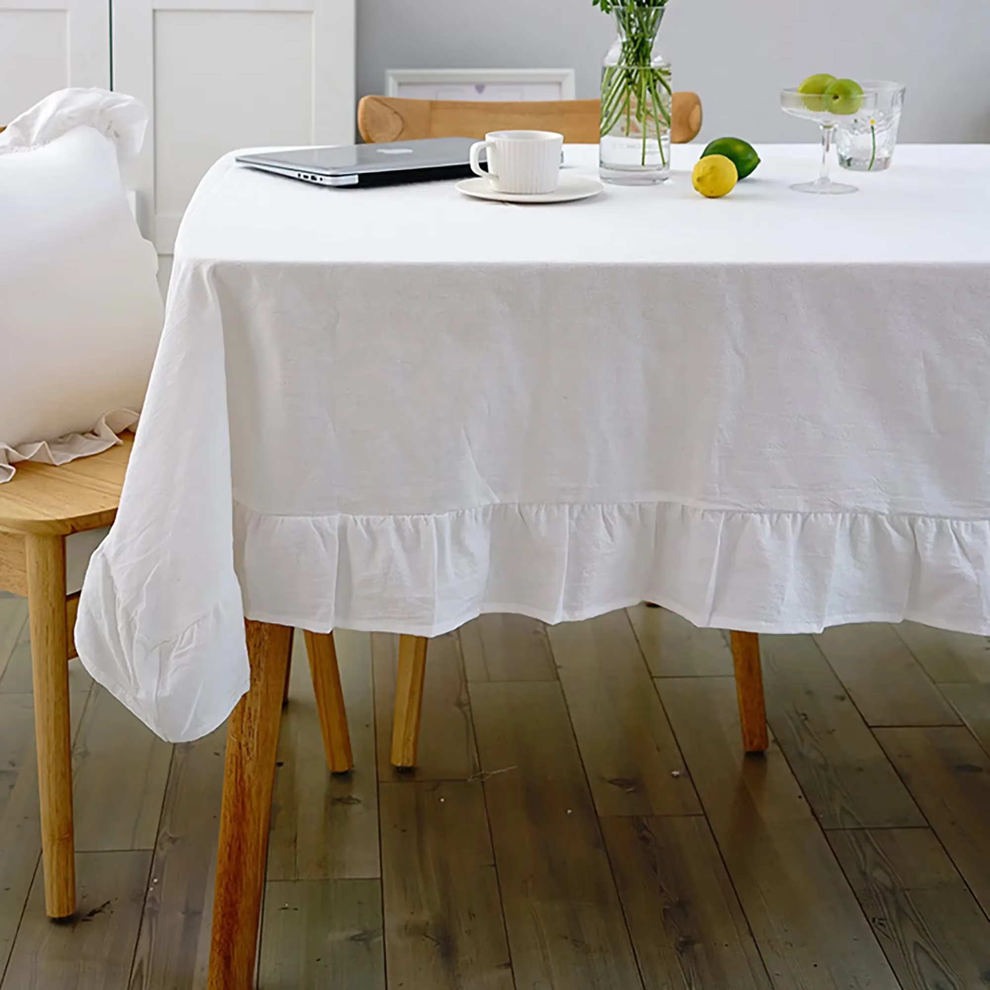 Nappe de Table 100% coton lavable, pour fête de mariage, salle à manger, décoration de Banquet, couv