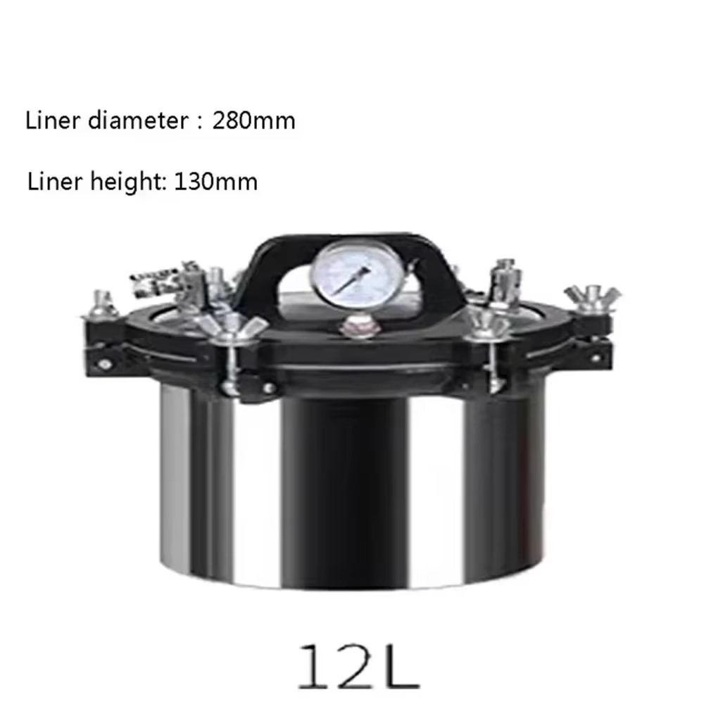 Stérilisateur à vapeur à Autoclave 12/18/24L chauffé automatiquement, coque en acier inoxydable, can