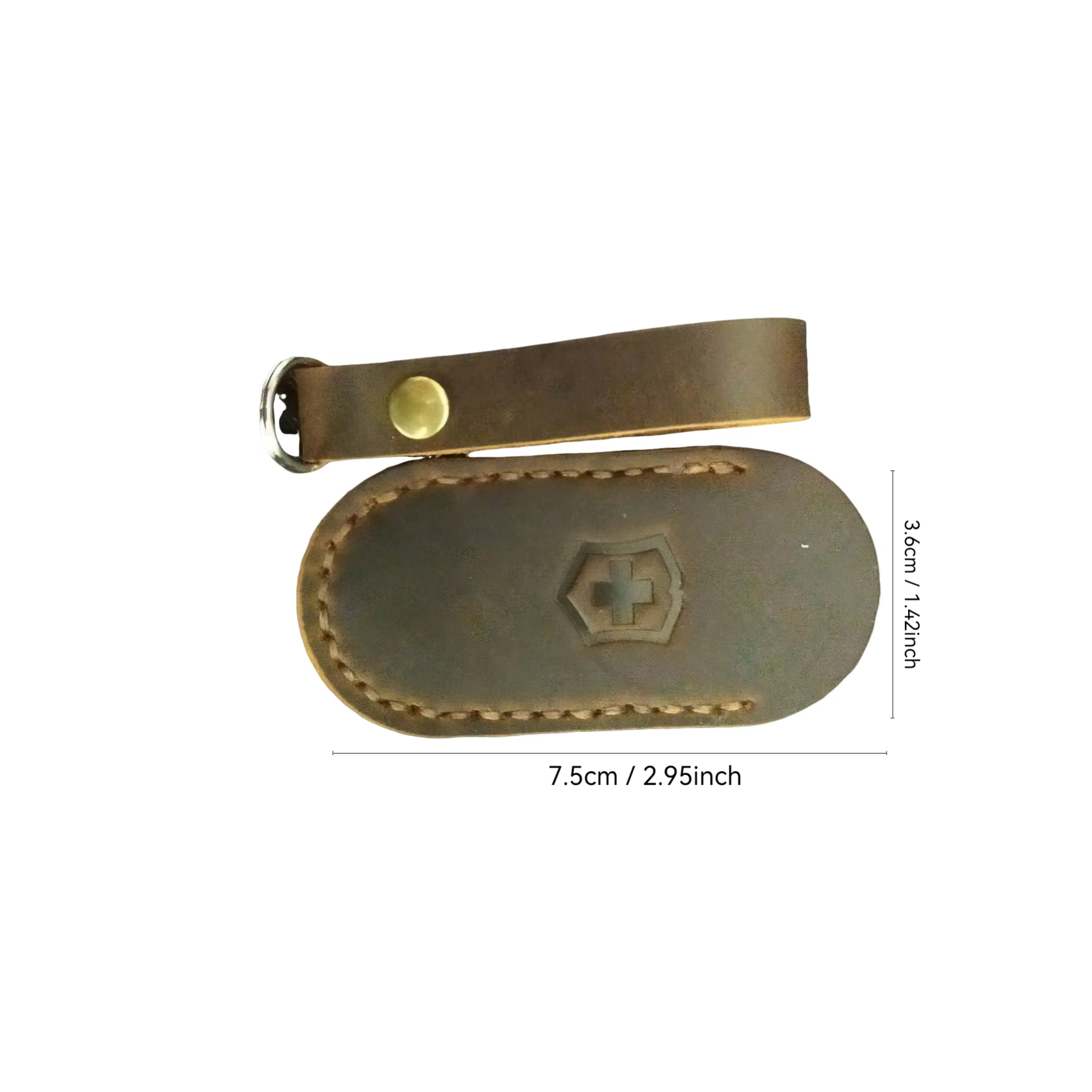 Étui à couteau en cuir de vache cousu à la main, étui pour couteau de l'armée suisse 58/84/91/111mm,