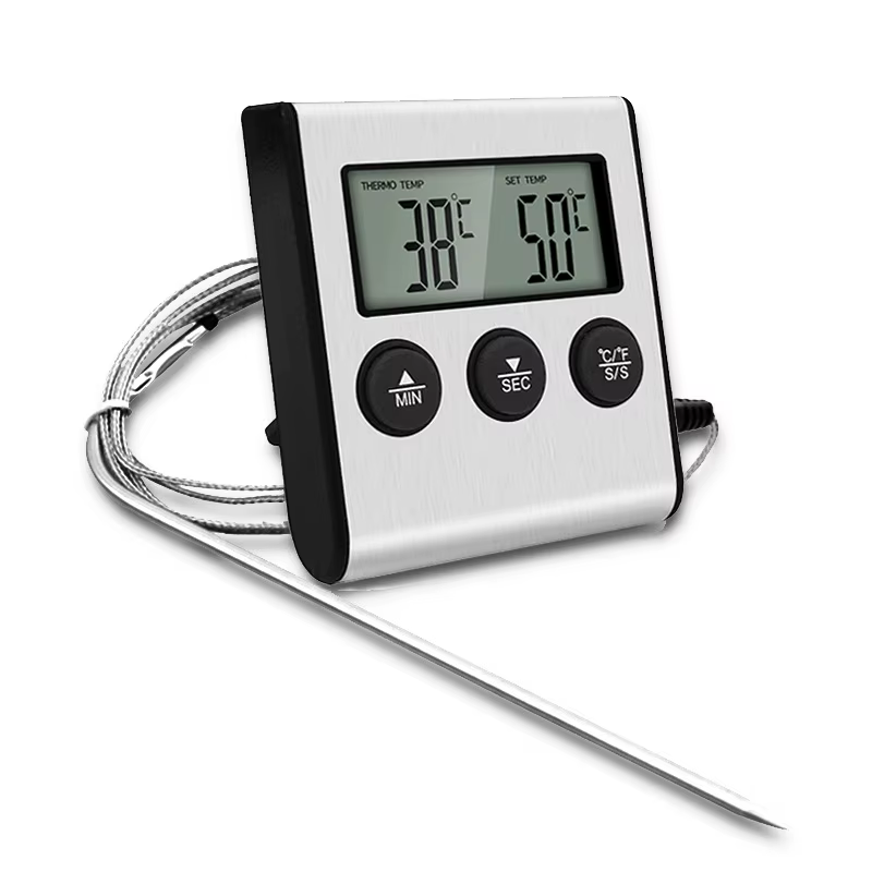 Thermomètre de cuisine numérique, température des aliments pour la viande, pour four, barbecue, fonc