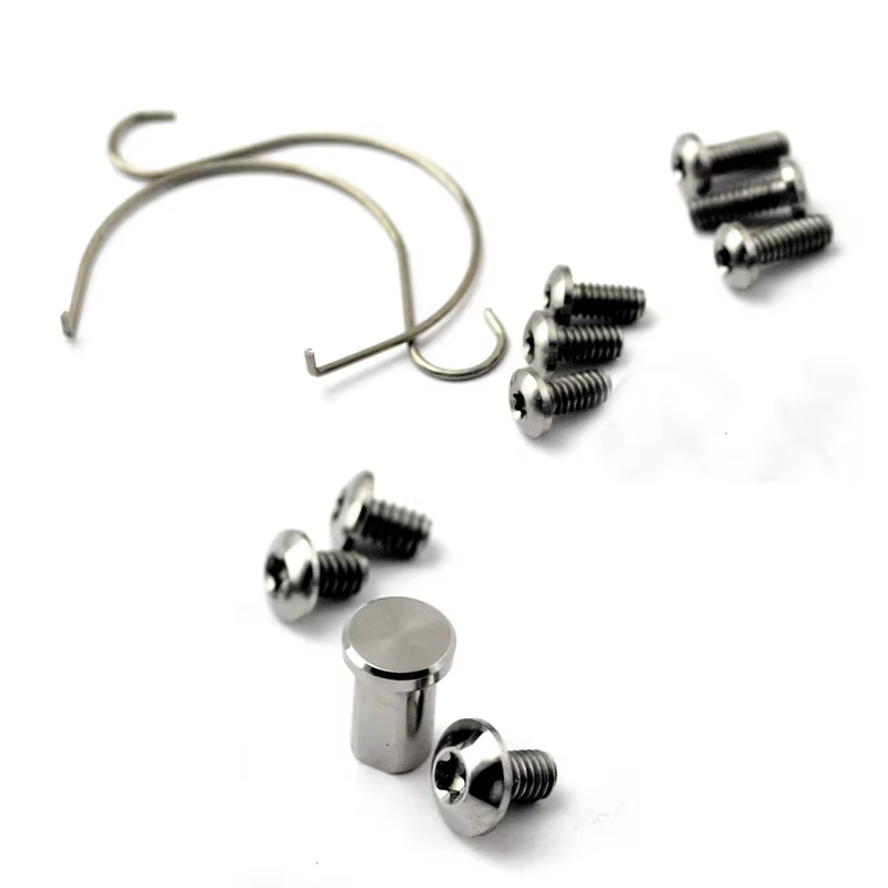 1 jeu complet de poignées de couteau, vis en titane, broche, ressort à rivets pour couteaux Griptili