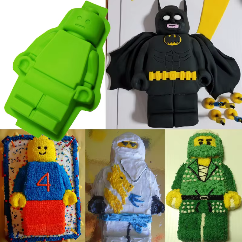 Grande Moule à gâteau en Silicone, Robot, moule à chocolat cassable, plateau de cuisson pour enfants