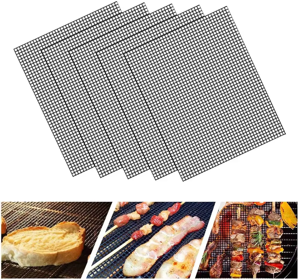 Tapis de gril en maille antiadhésive réutilisable pour Barbecue, facile à nettoyer, fonctionne sur l