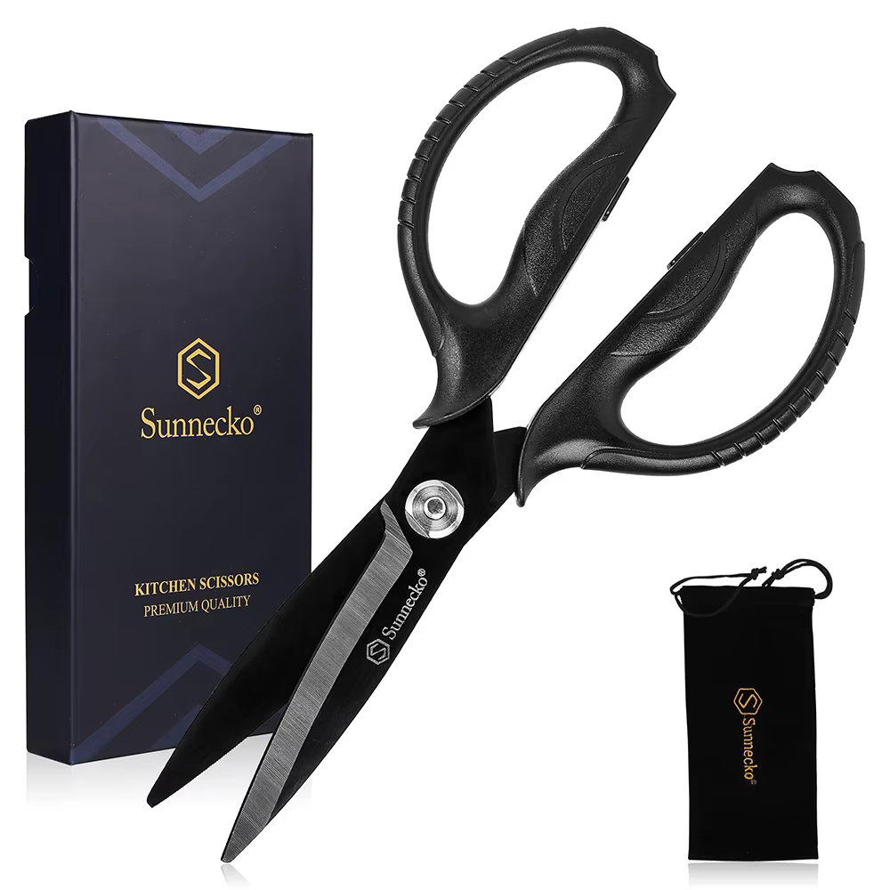 Sunnecko – ciseaux de cuisine professionnels robustes, outil de coupe polyvalent, ciseaux plaqués ti