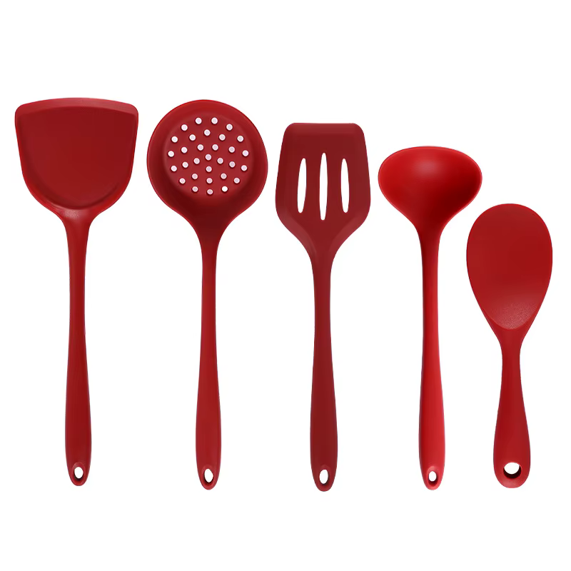 Accessoires de cuisine, ensemble de cuisine, ustensiles de cuisine, ensemble de 5 spatules en silico