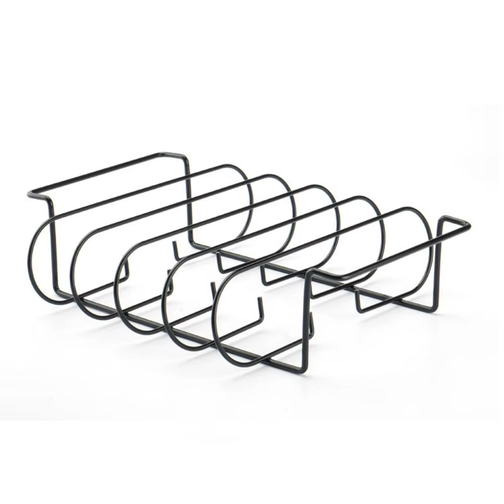 Supports à côtes de bœuf portables antiadhésifs extra longs en acier au carbone, supports à steaks d