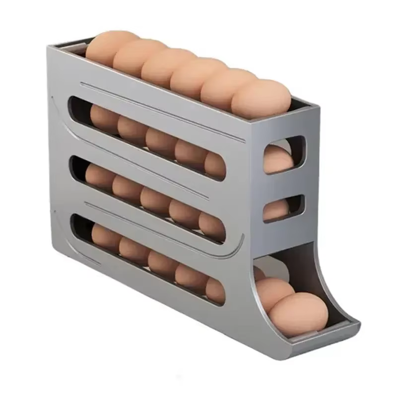 Boîte de rangement pour œufs de réfrigérateur, 4 couches, distributeur automatique d'œufs, organisat