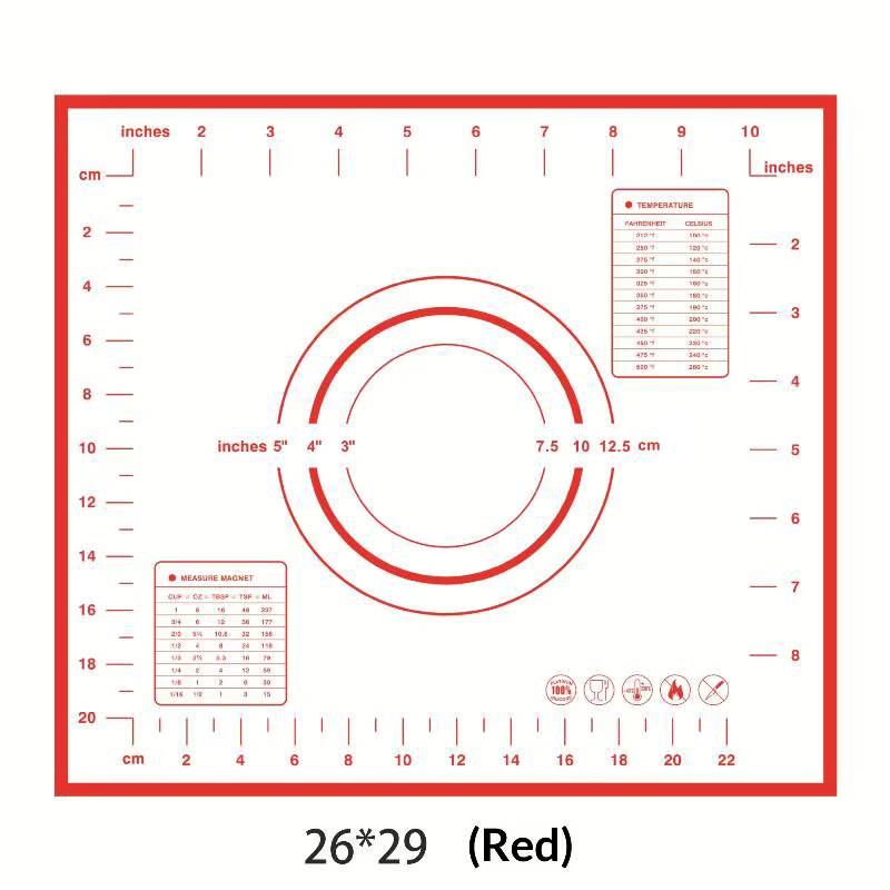 Tapis de cuisson en Silicone, tapis de pâtisserie roulant, pétrissage, crêpes de cuisine, pâte à Piz