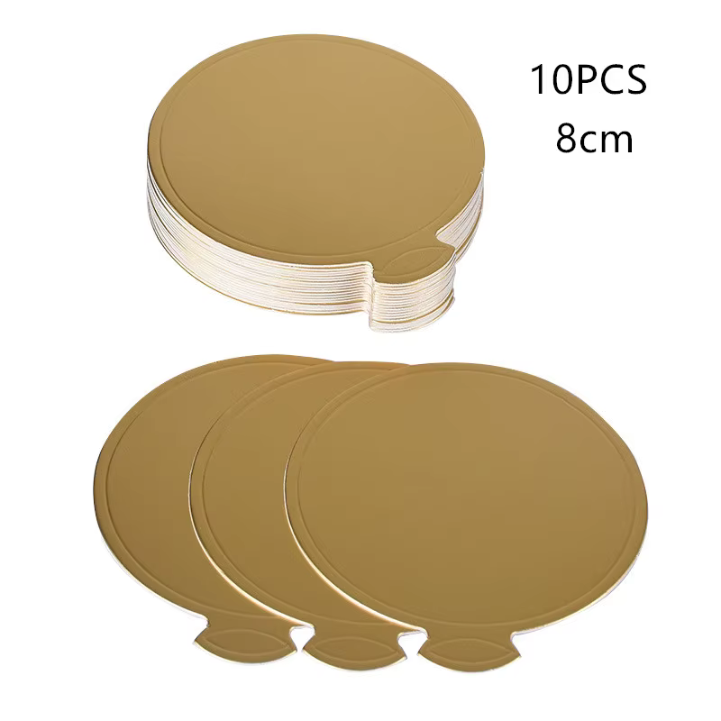 Planche à gâteau ronde, 8cm/9cm, 10 pièces, pour mousse, carte à dessert, cuisson, affichage spectac