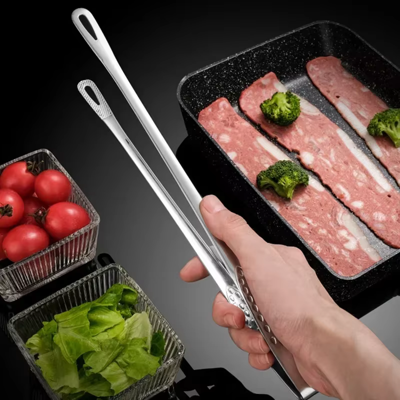Pinces de cuisine en acier inoxydable pour Barbecue, pince à viande pour Barbecue, pincettes de cuis