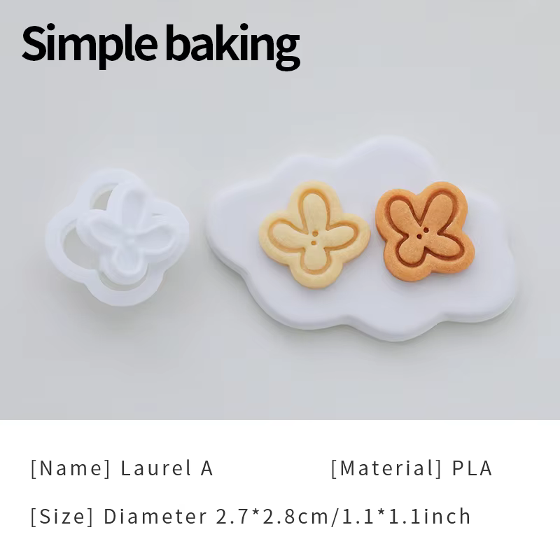 Moule à biscuits en forme de feuille de laurier, 1 pièce, pour la pâtisserie et la fabrication de pâ