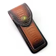 Étui à couteau en cuir portable avec fermeture à pression, adapté aux activités de plein air, 1 pièc