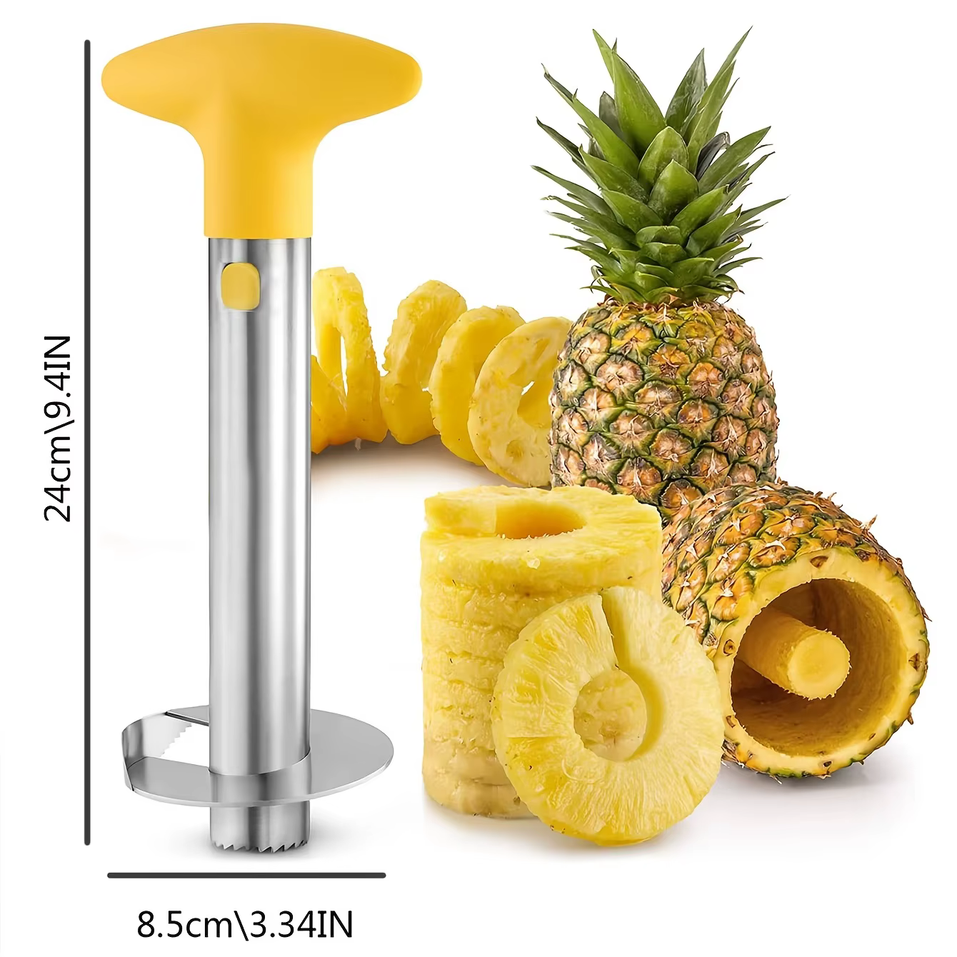 Coupe-ananas en Acier Inoxydable pour la Cuisine à Domicile, Outil pour Enlever le Noyau d'Ananas