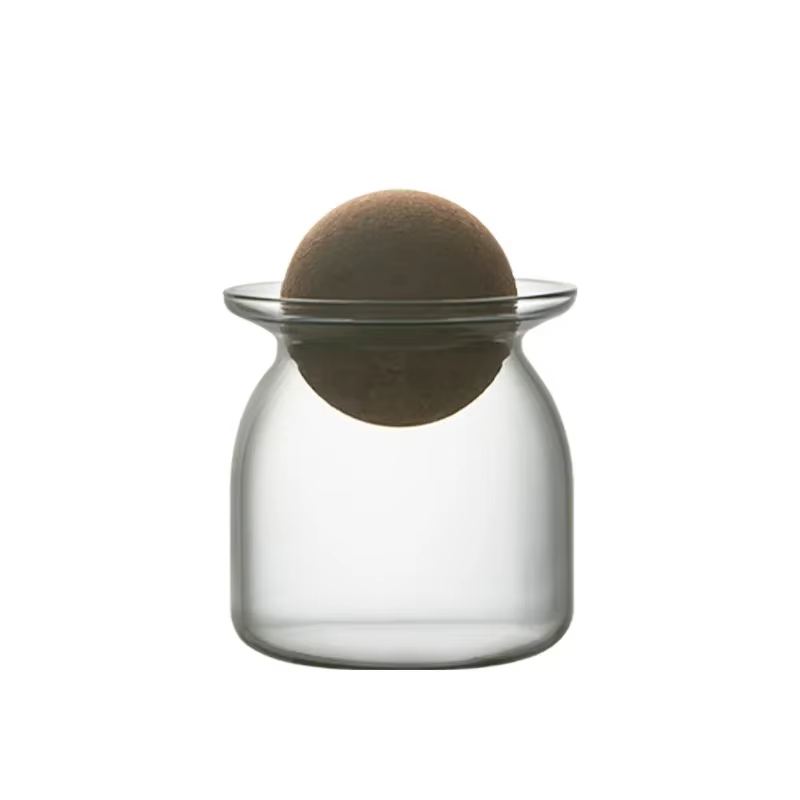 Pot de stockage de grains de café scellé rétro, verre de qualité alimentaire, conservation de la pou