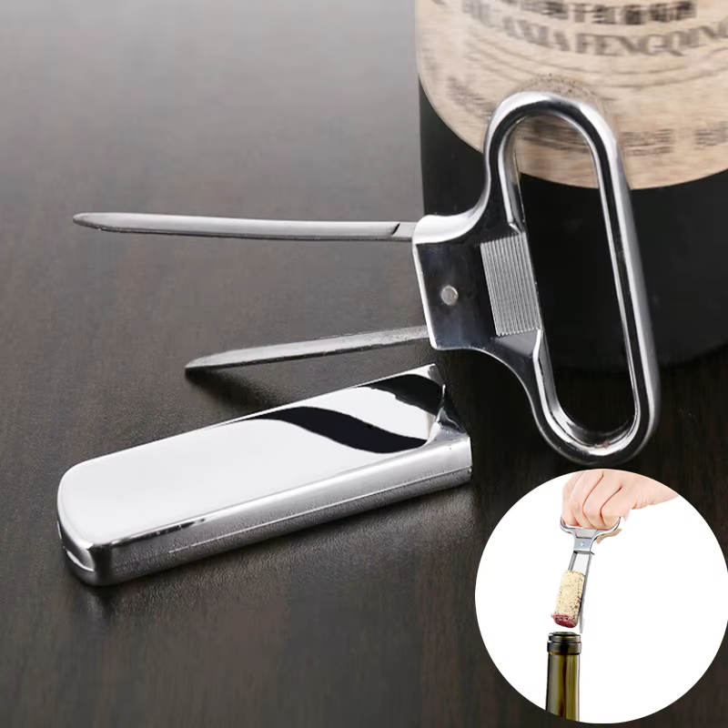 Ouvre-bouteille de vin Portable, pompes en acier inoxydable, tire-bouchon en liège, outil de Type po