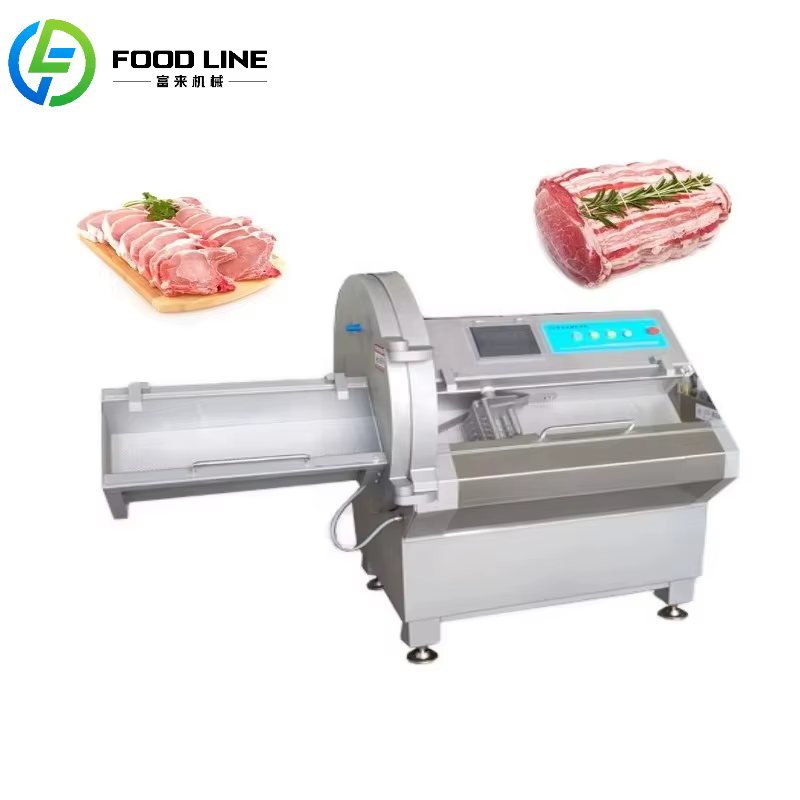 Trancheuse automatique de viande congelée de saucisse trancheuse de viande congelée Machine de décou