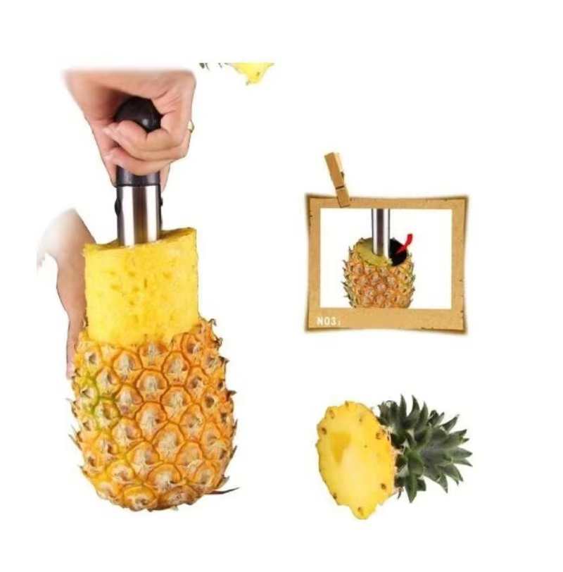 Éplucheur d'ananas en acier inoxydable sl479, coupe-fruits, couteau à spirale, machine de découpe, o