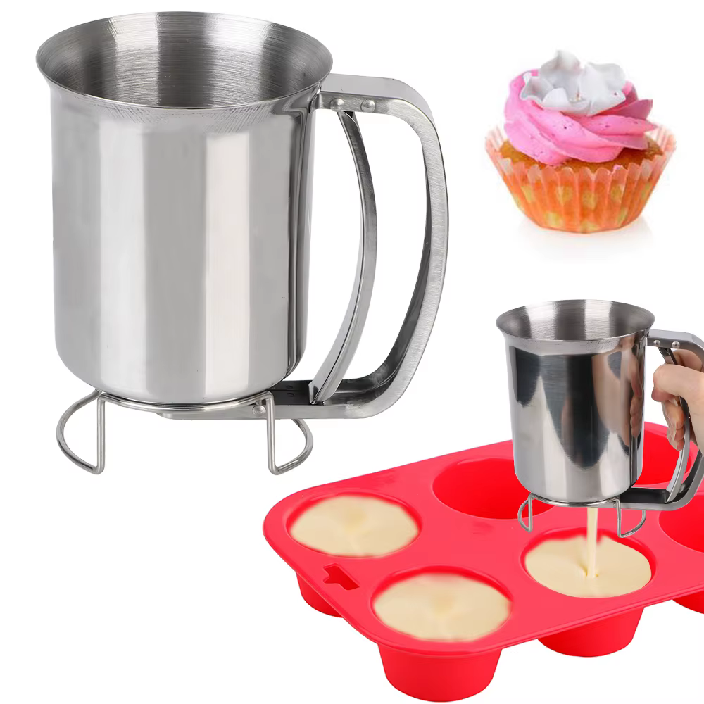 Distributeur de pâte à gâteaux et cupcakes, outil de cuisine, entonnoir à Piston avec Support, distr