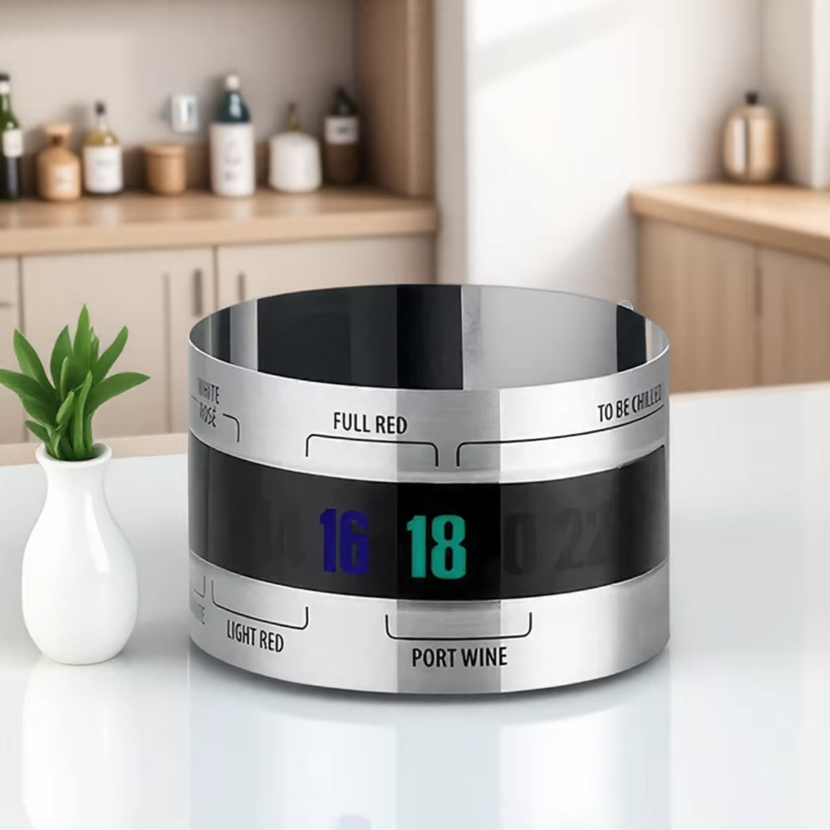 Clip de thermomètre à vin en acier inoxydable, outil de barre d'affichage LCD pour la température du