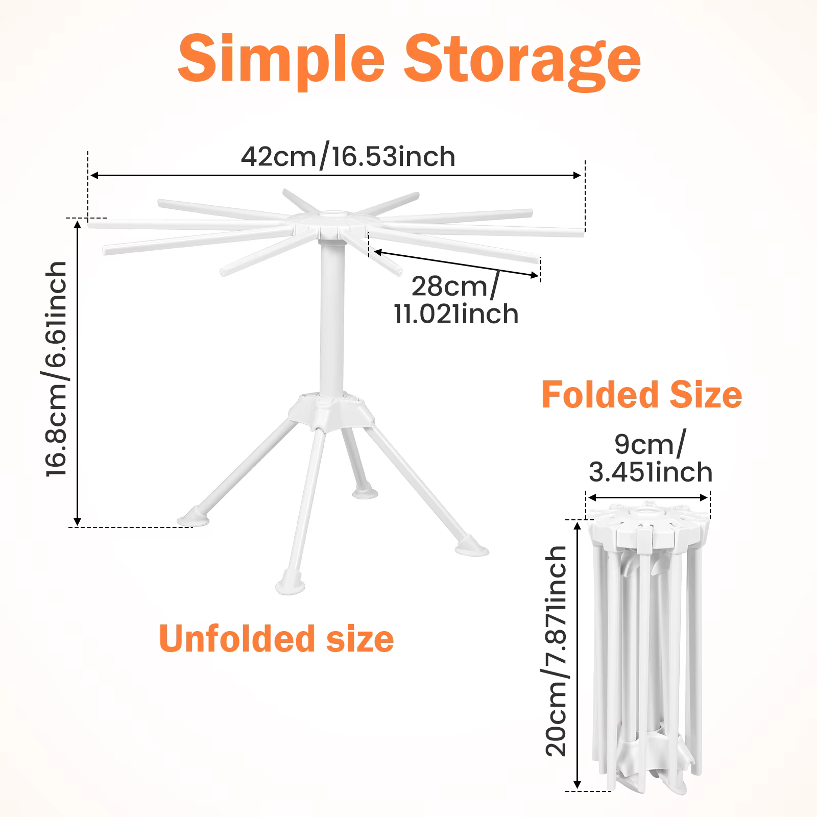 Support de séchage de pâtes pliable, support de séchage de Spaghetti, support de séchage de nouilles