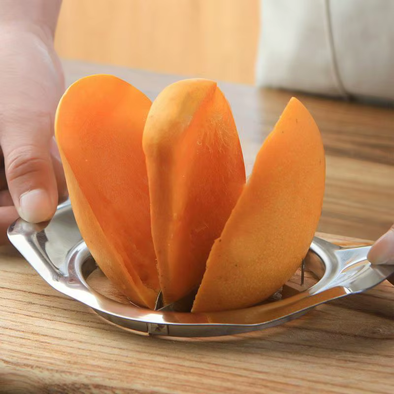 Éplucheur de mangue en acier inoxydable, carottier à fruits, trancheuse à mangue, couteau à mangue, 