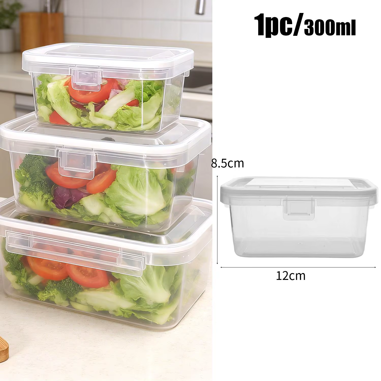 Boîte de rangement transparente pour conservation de la fraîcheur, boîtes de scellage des aliments p