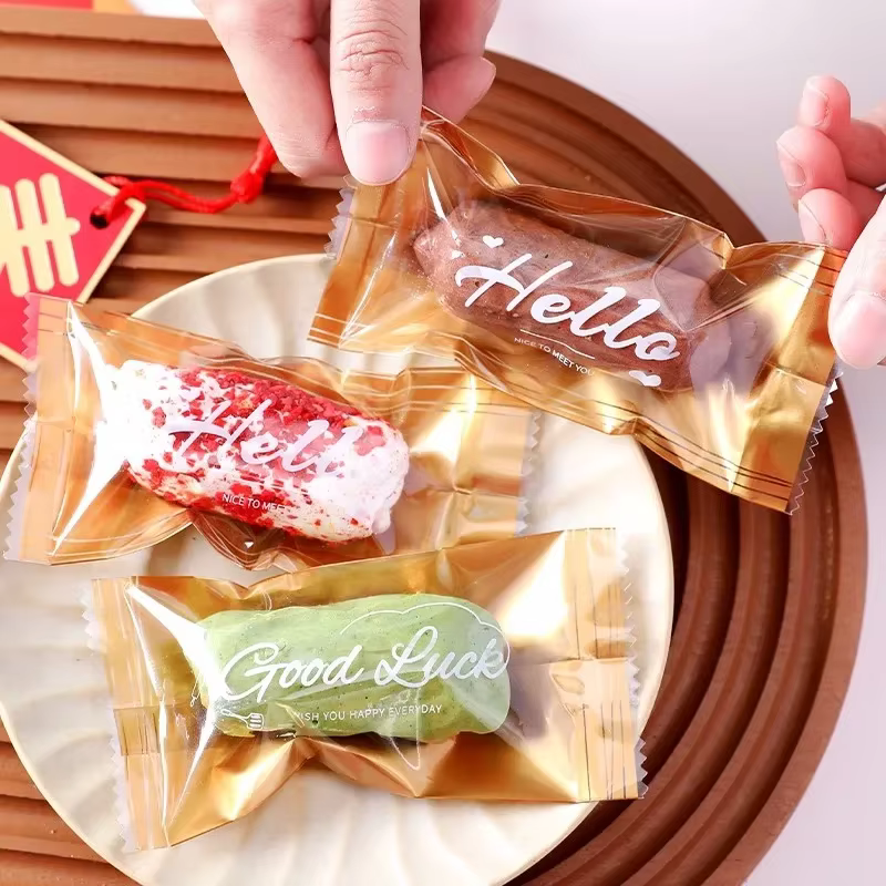 Sacs en plastique pour sucre et Nougat, 100 pièces, emballage de bonbons fait à la main, Machine de