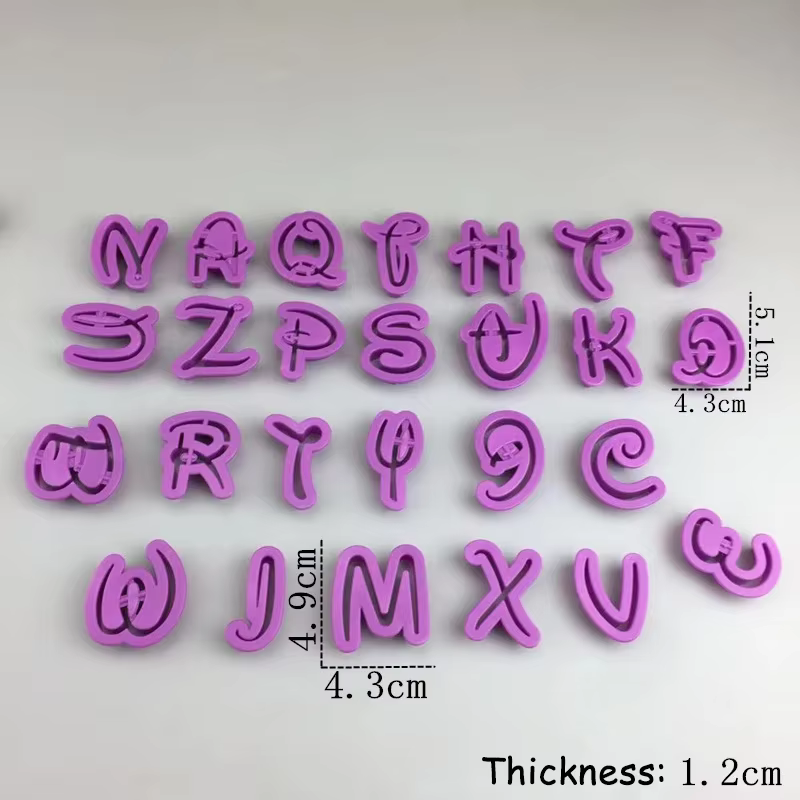 26 pièces/ensemble grande lettre anglaise emporte-pièce moules A-Z majuscule Alphabet Biscuit Fondan