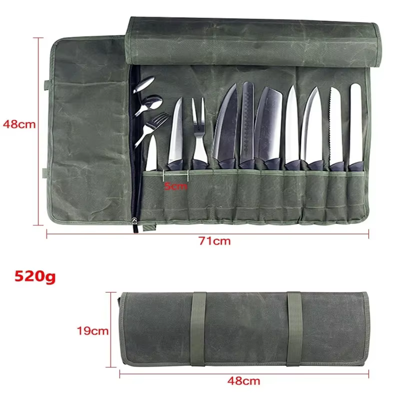 Sac de transport pour couteaux de chef - Sac en toile durable pour lames de cuisine professionnelles