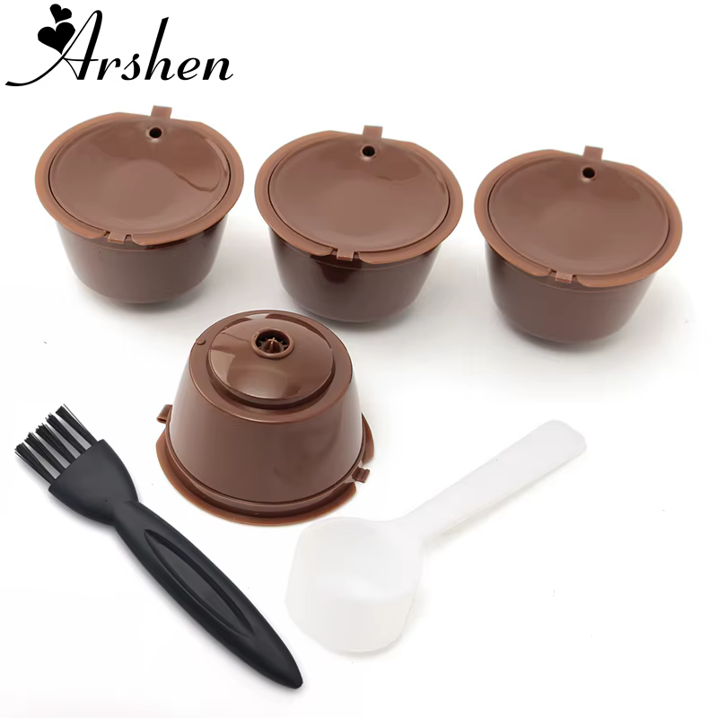 4 pièces/ensemble Dolce Gusto Plsatic rechargeable café Capsule filtre tasse 200 fois réutilisable c
