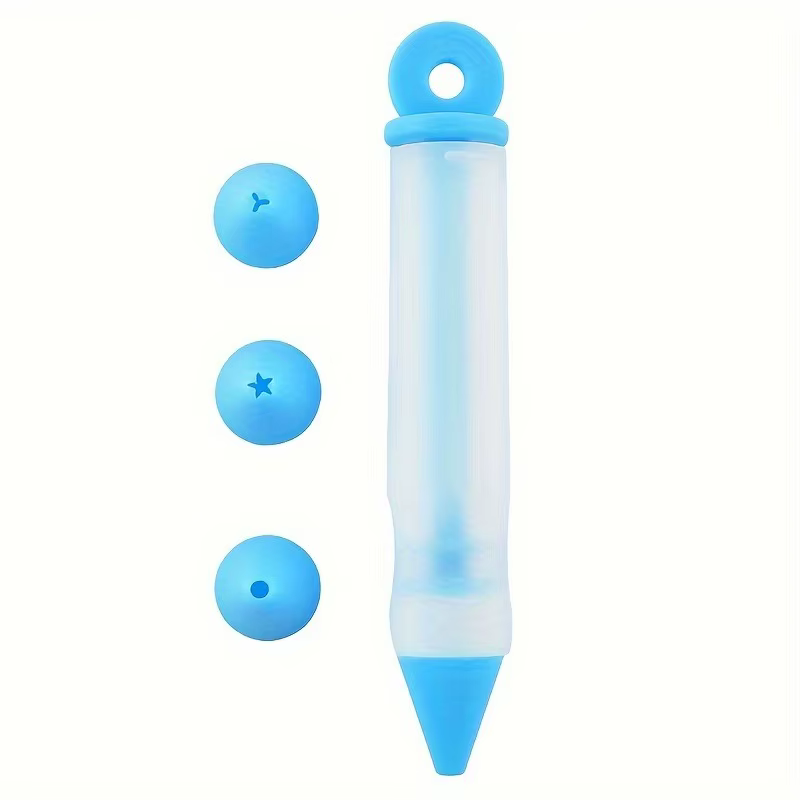 Nouveau ensemble de stylos de gaufrage en Silicone, stylo d'écriture de crème au chocolat, bouche de